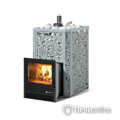 Дровяная печь-каменка ИзиСтим Ялта 25 (Хохлома), AISI 430 в Иркутске